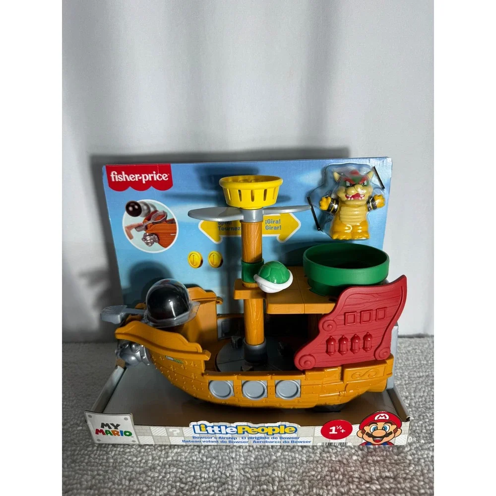 Fisher-Price Little People Bowser's Airship Super Mario Playset Toddler Toy